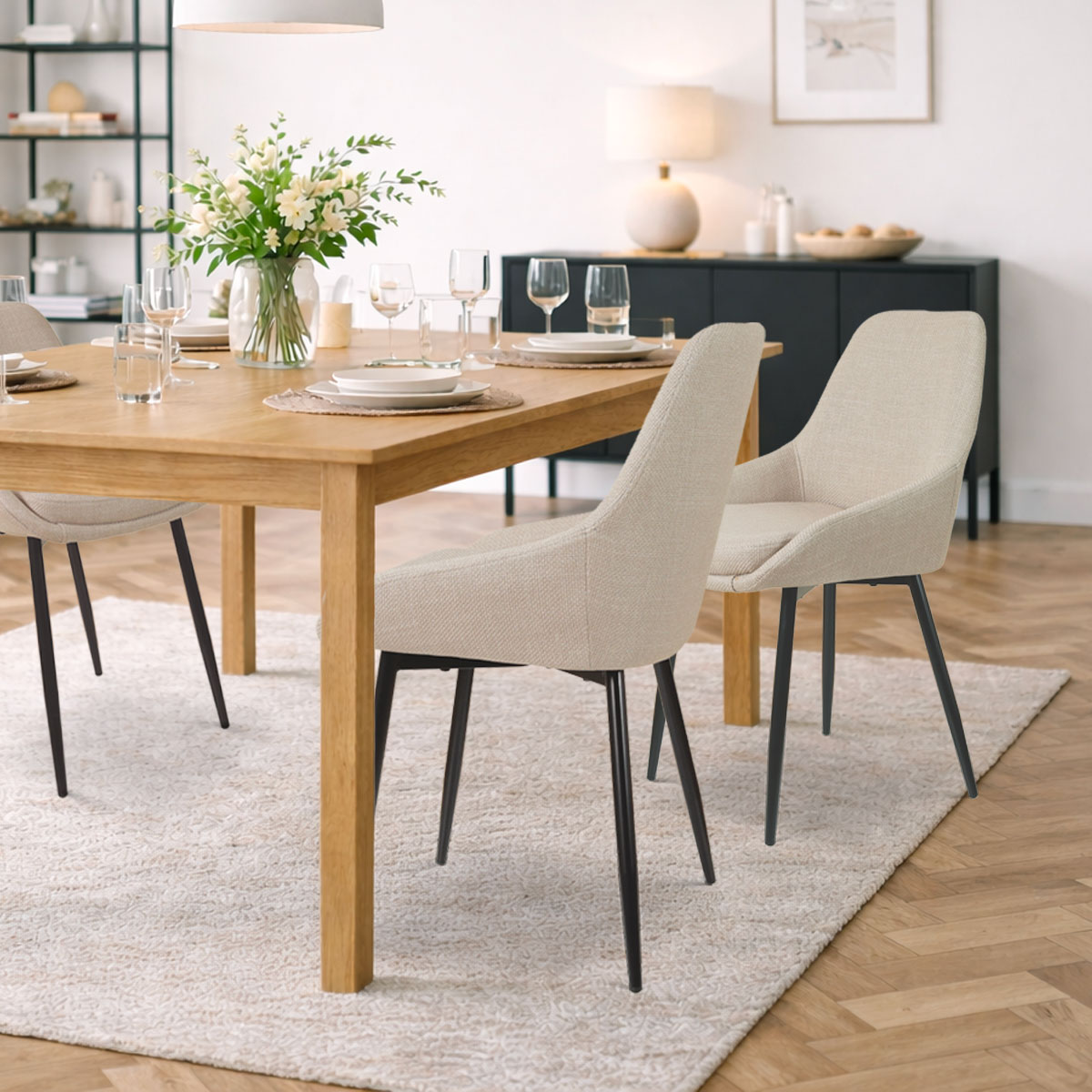 Eetkamerstoel Vera beige