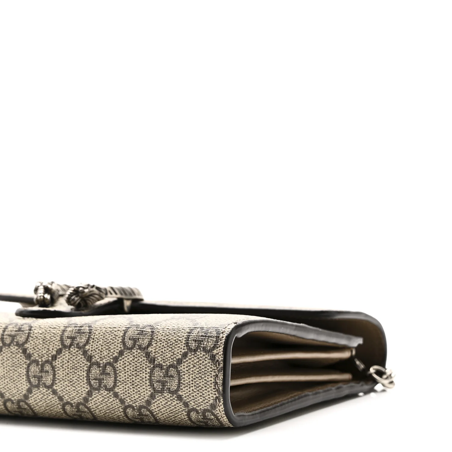 GG Supreme Monogram Mini Dionysus Chain Wallet Beige Taupe - Top Club