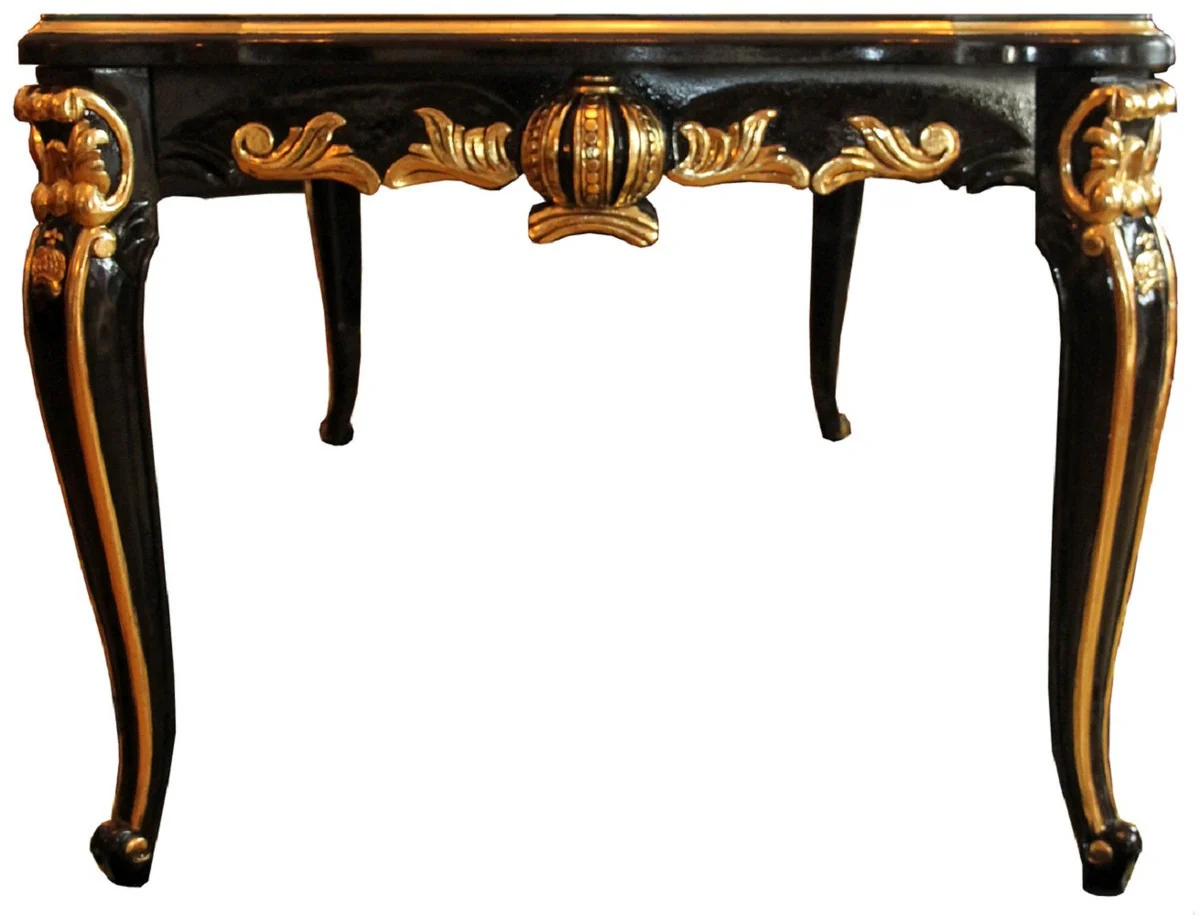 Pompöös by Baroque luxury dining room set Krone - Pompöös baroque dining table with glass top and 8 chairs designed by Harald Glööckler - dining room furniture in the baroque style