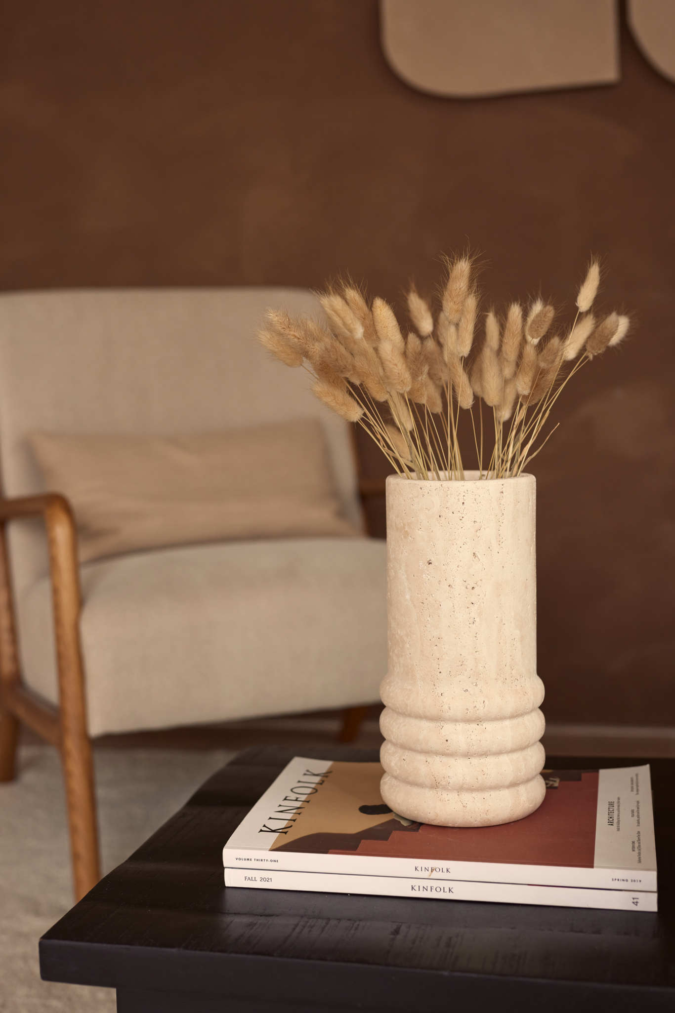 Vaas Travertine Molí 12x25cm