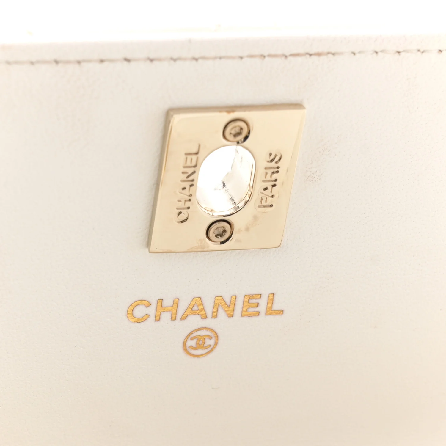 Lambskin Quilted Crystal Top Handle Rectangular Flap White - Top Club