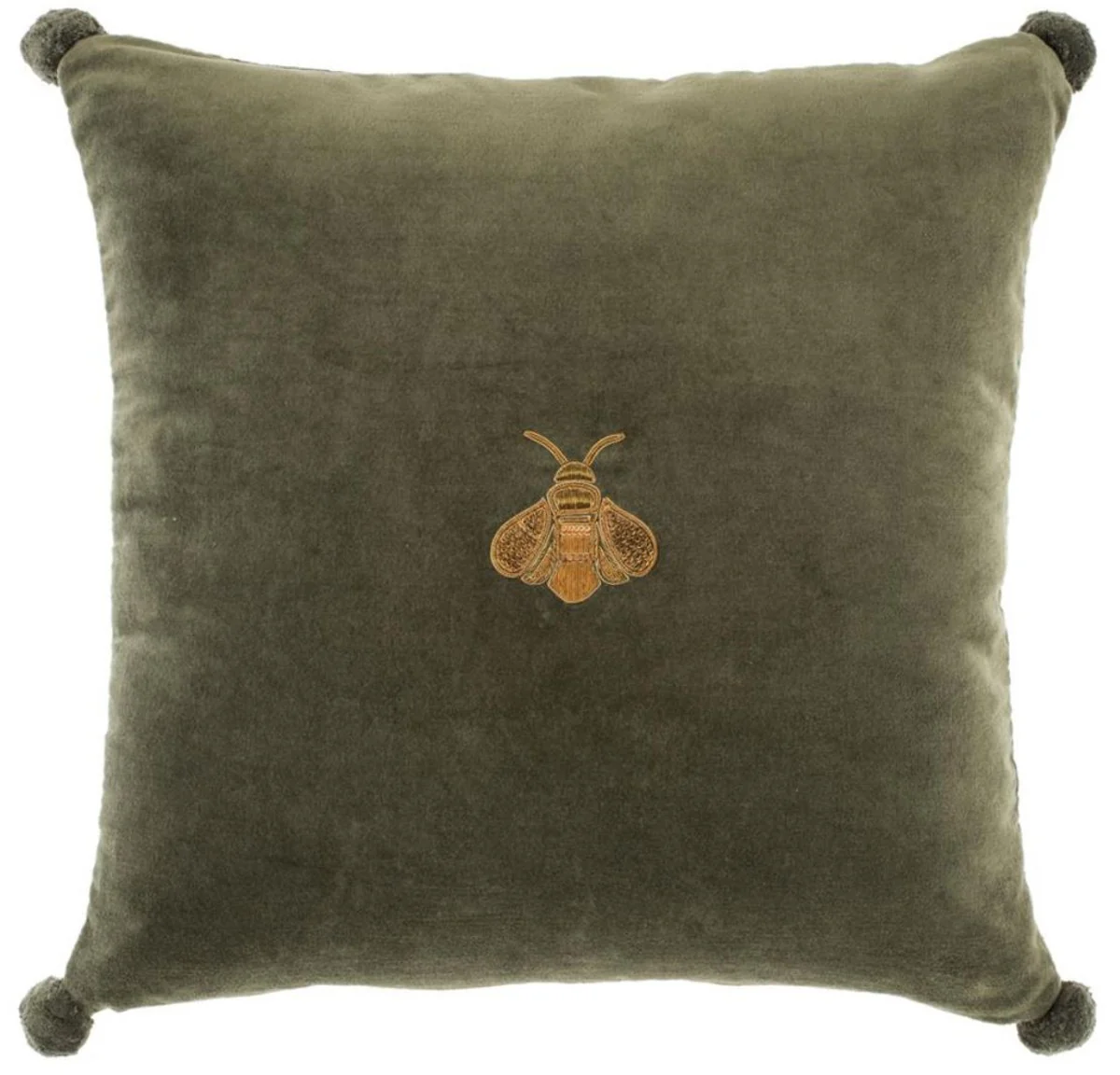 Luxury decorative cushion green / gold 60 x 60 cm - living room accessories