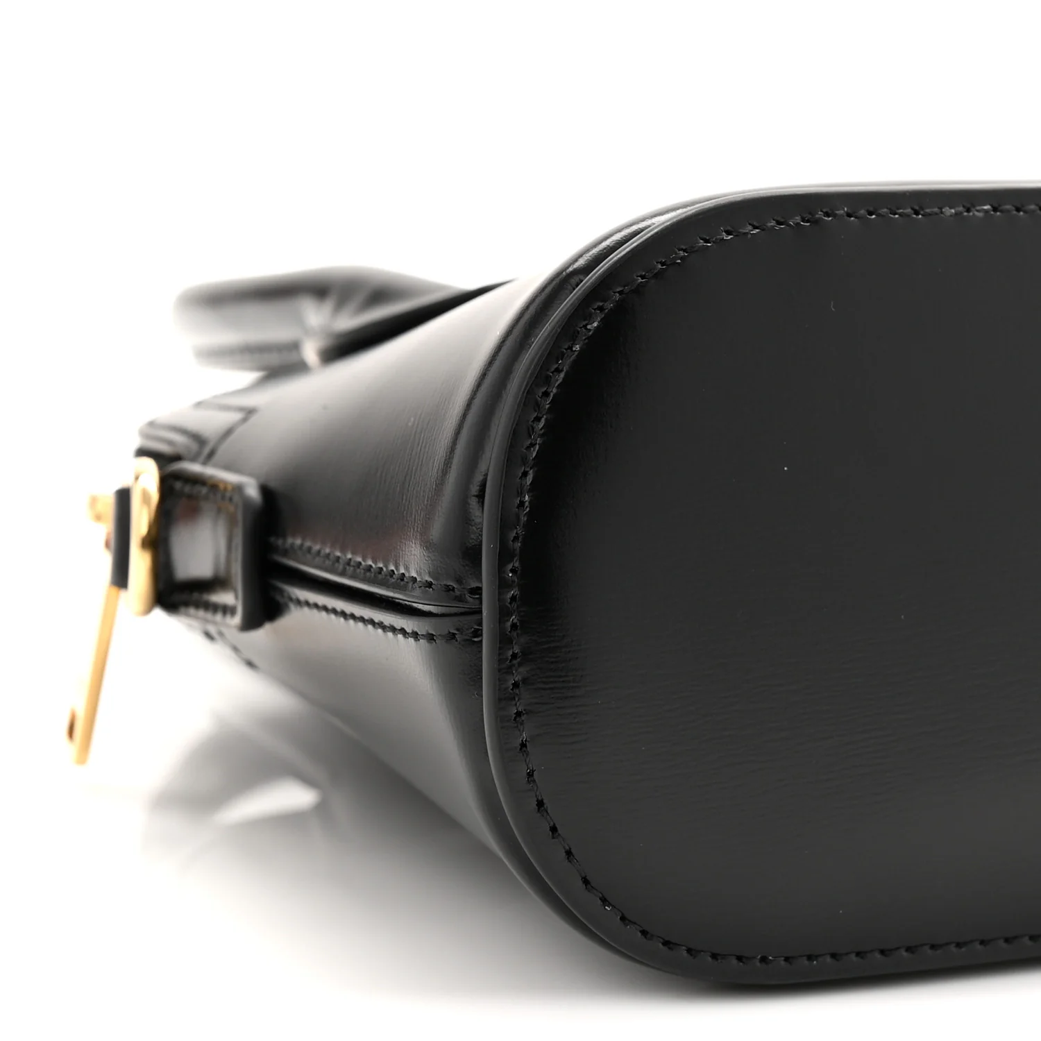 Shiny Calfskin Mini Honorine Bag Black - Top Club