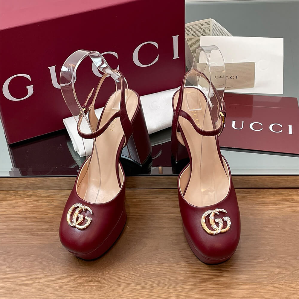 GUCCI Women s platform pump with crystal Double G - Top Club