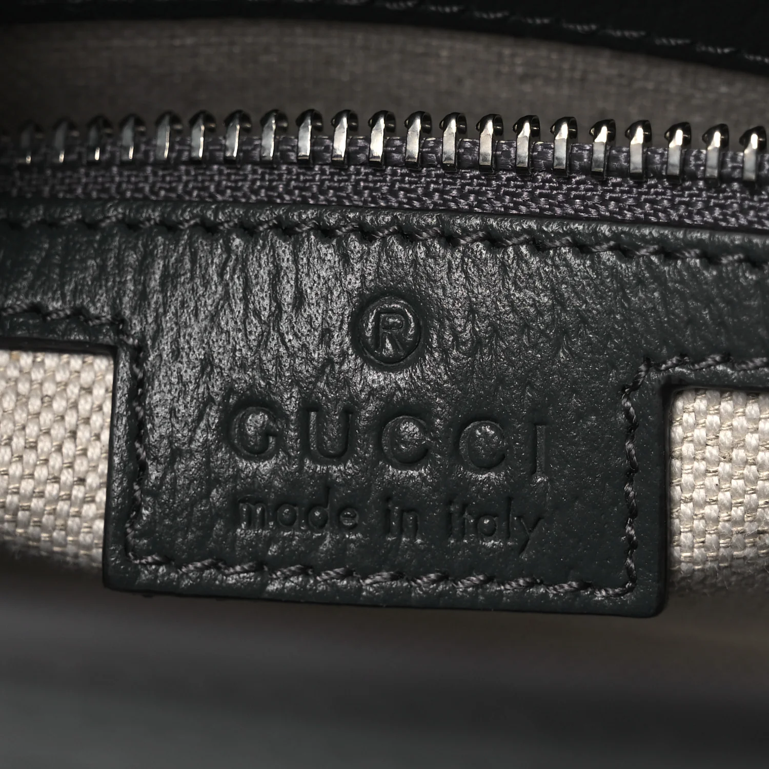 GG Supreme Monogram Textured Dollar Calfskin Web Small Ophidia Shoulder Bag Grey Black Graphite Grey - Top Club