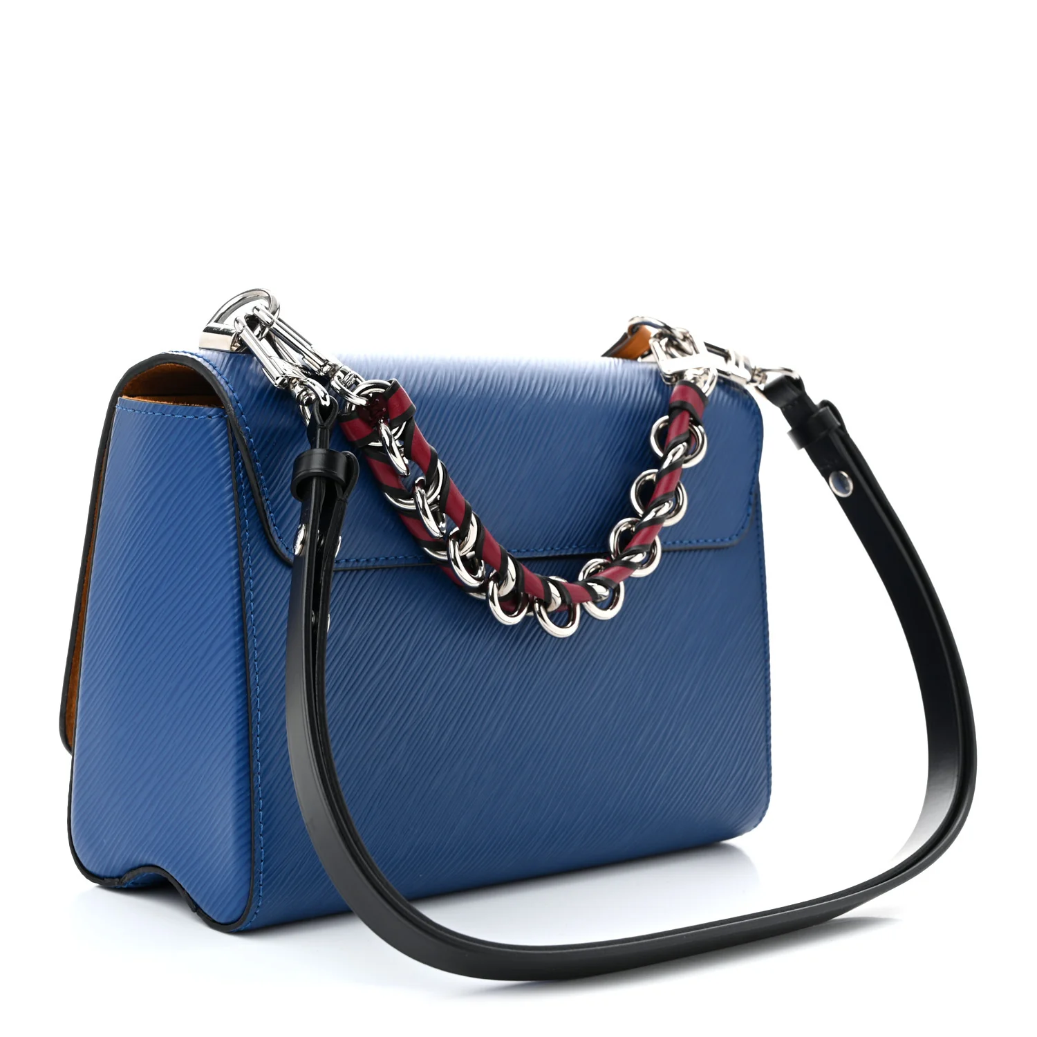 Epi Twist Braided Strap Shoulder Bag MM Bleu Roi - Top Club