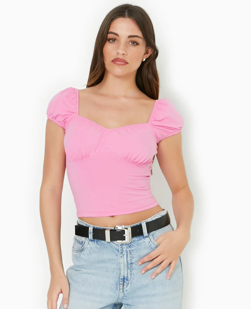 Pimkie Top encolure cœur avec smock dos