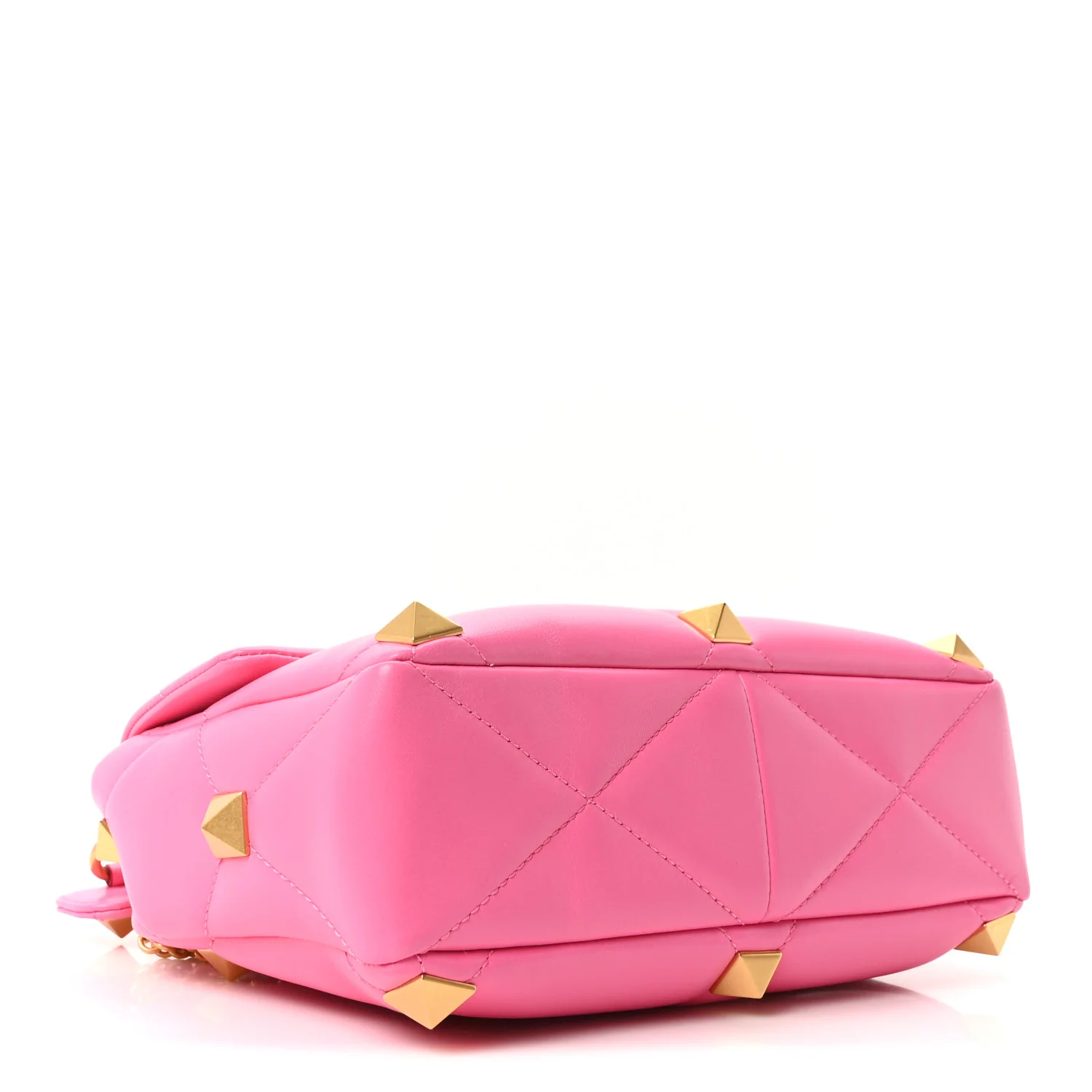 Nappa Large Roman Stud Shoulder Bag Feminine Pink - Top Club