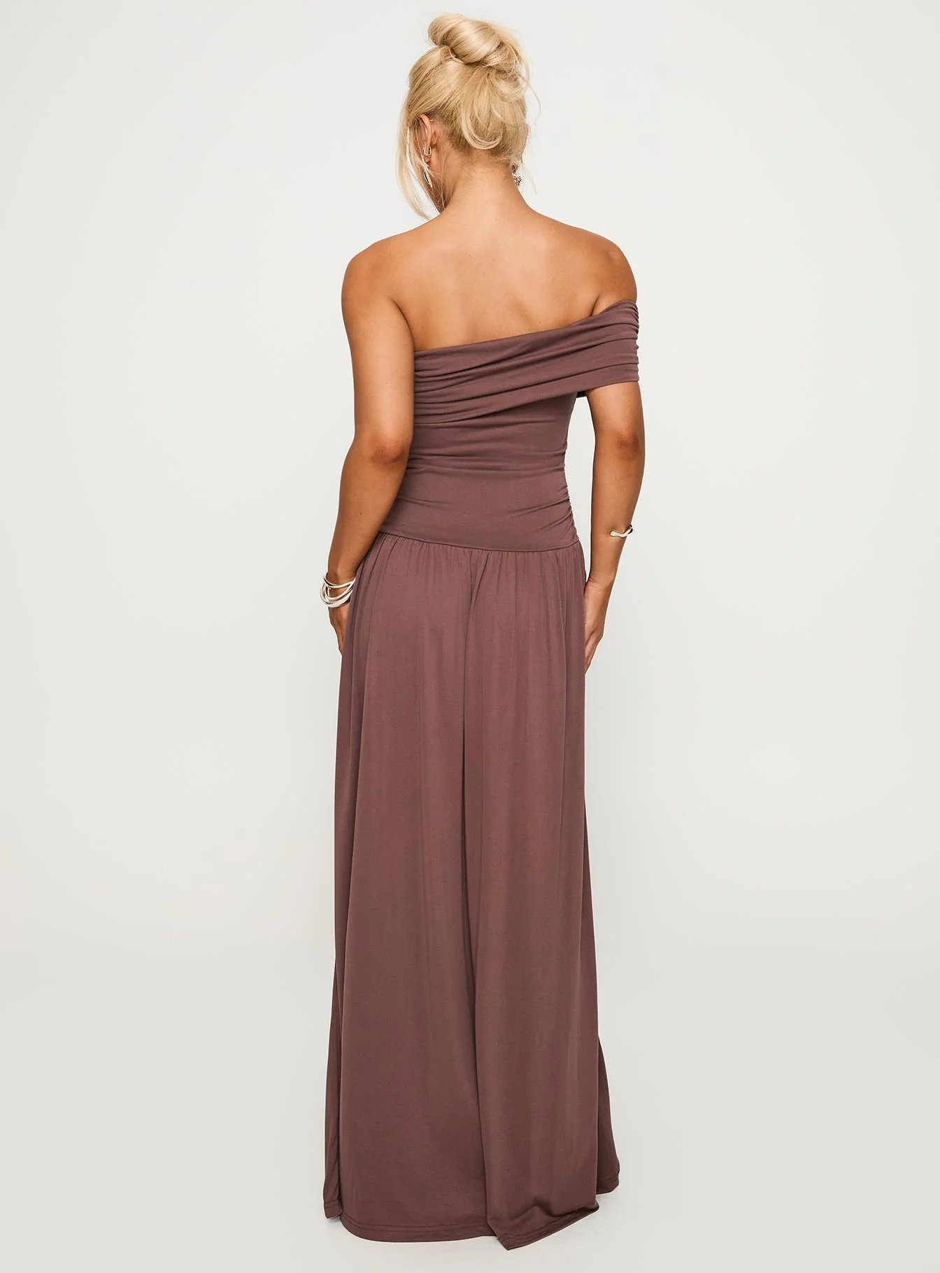 Decadence Strapless Maxi Dress Brown