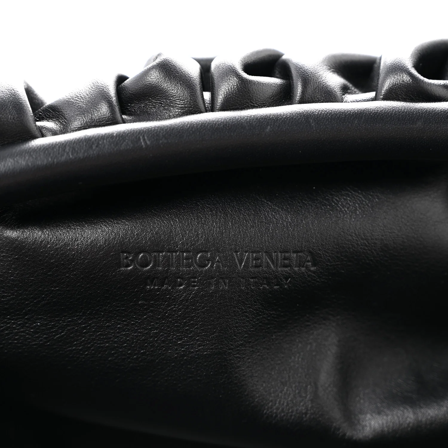 Smooth Butter Calf The Pouch Oversized Clutch Black - Top Club