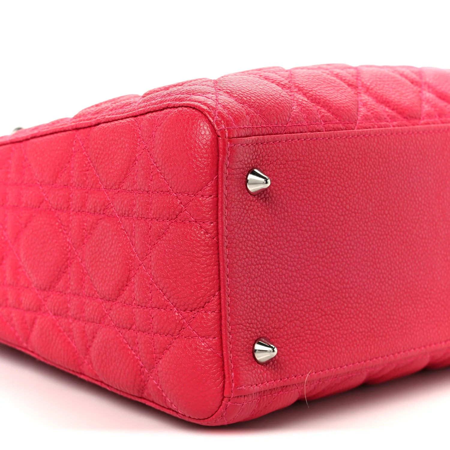 Grained Calfskin Cannage Medium Lady Dior Pink - Top Club