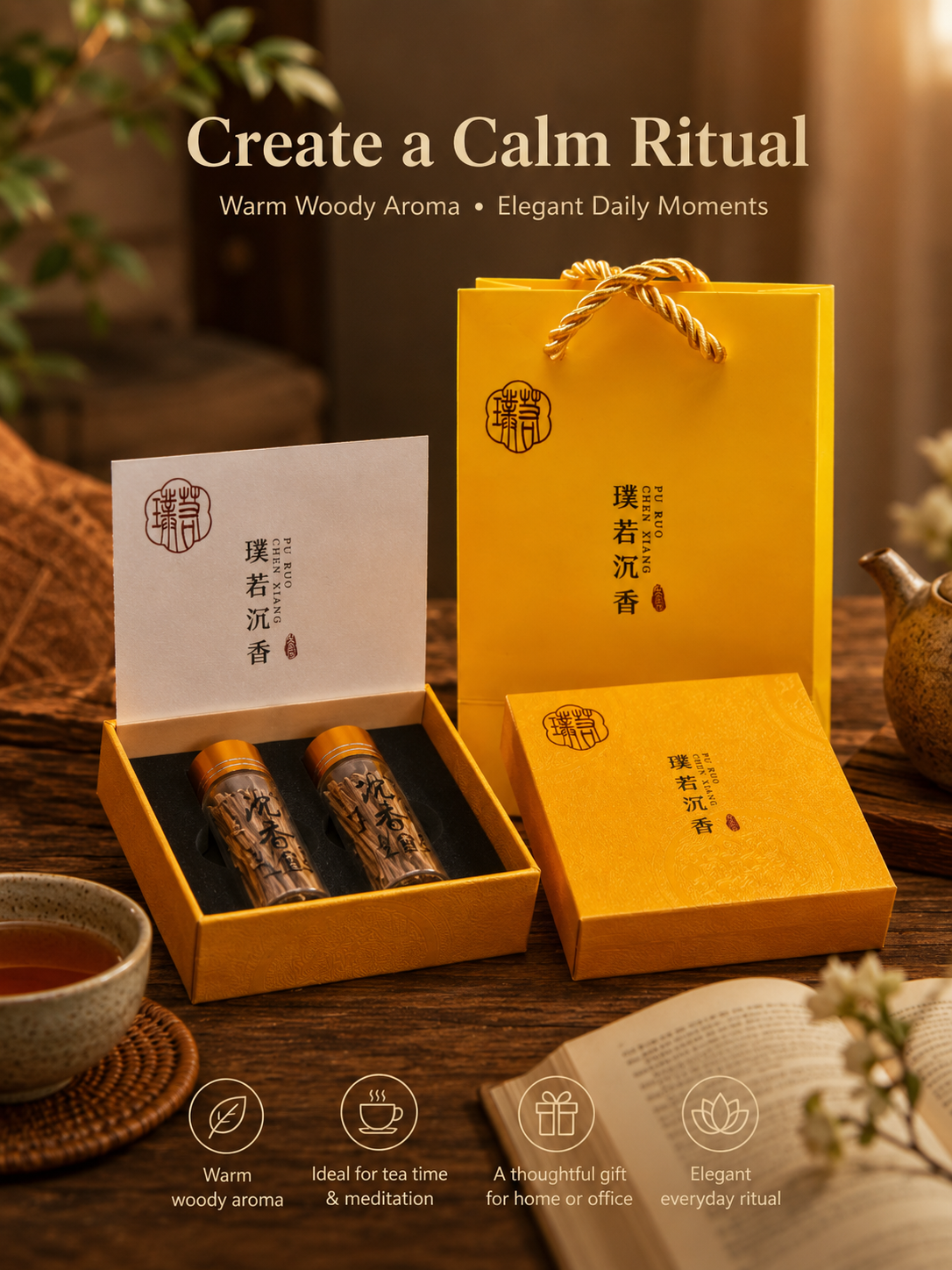 Premium Agarwood Incense Shreds Gift Set