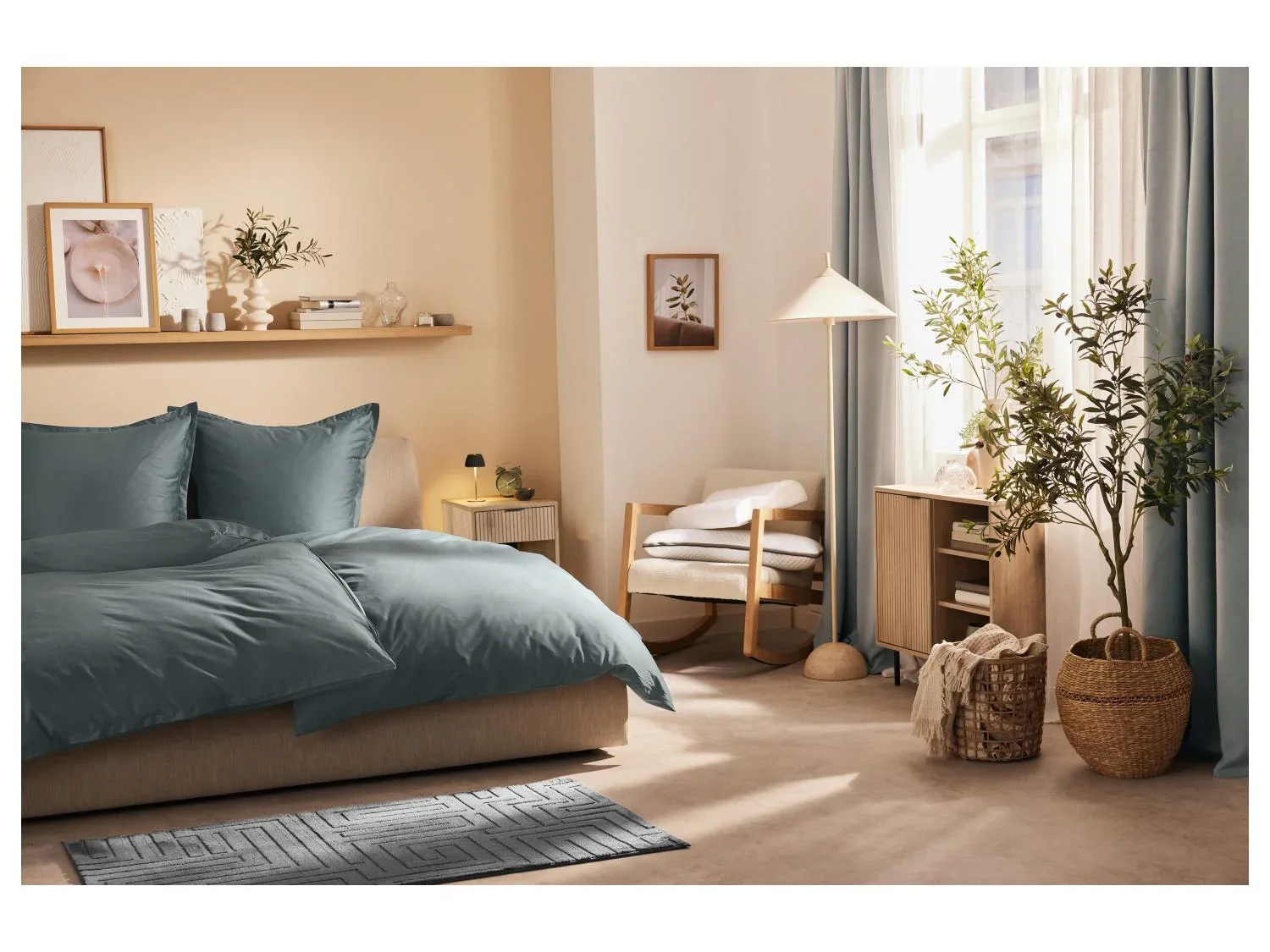 LIVARNO home Parure de lit en satin de lyocell, 140 x 200 cm