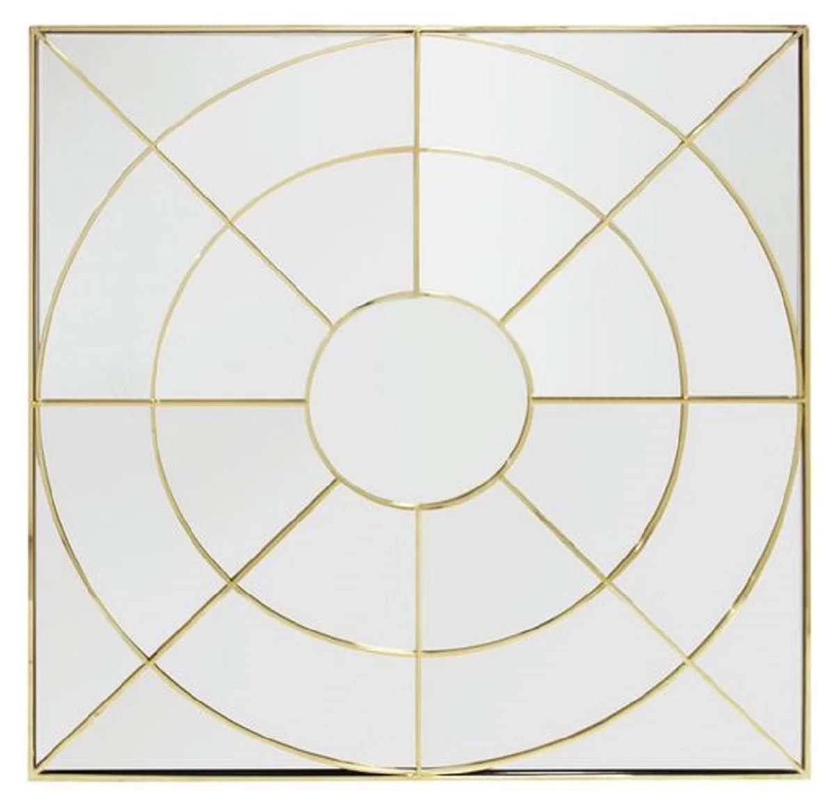 Luxury wall mirror gold 102 x H. 102 cm - stainless steel mirror - luxury furniture