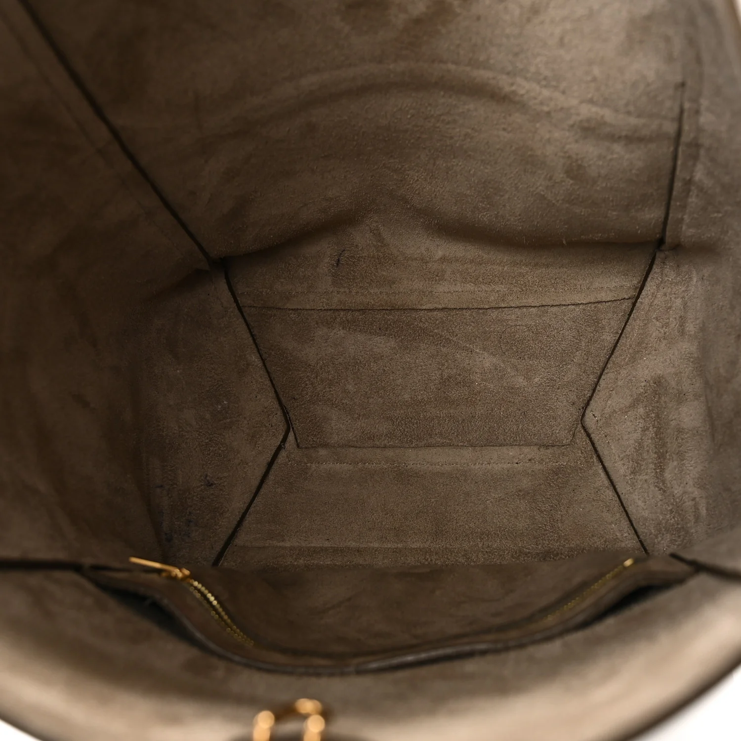 Soft Grained Calfskin Sangle Bucket Bag Taupe - Top Club