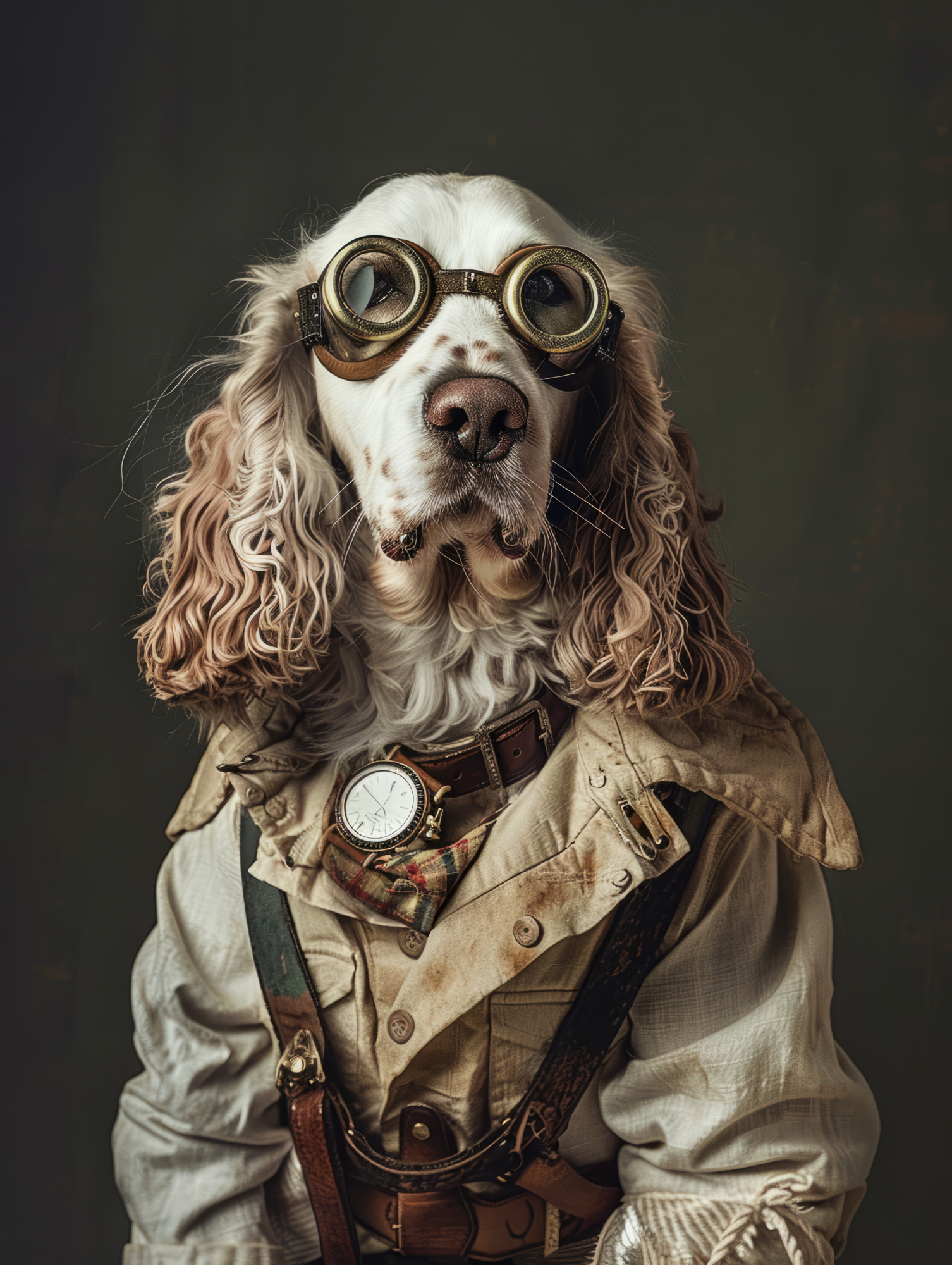 Canvas schilderij van een Welsh Springer hond 100x200 cm