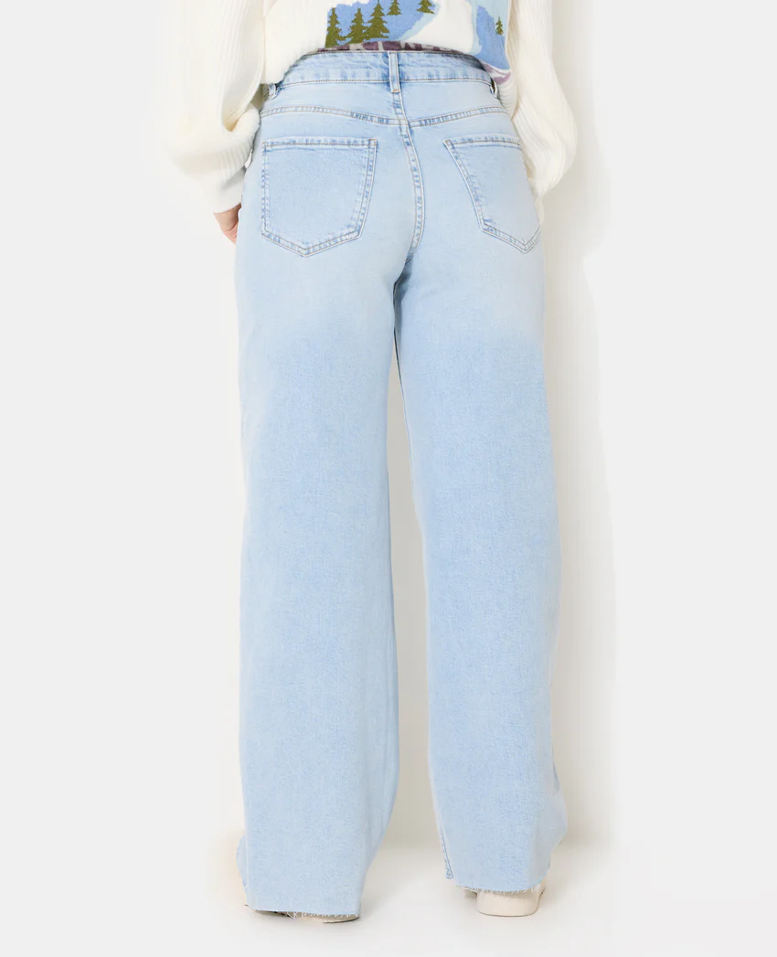 Pimkie J71-1 / Jean wide taille haute bas coupés