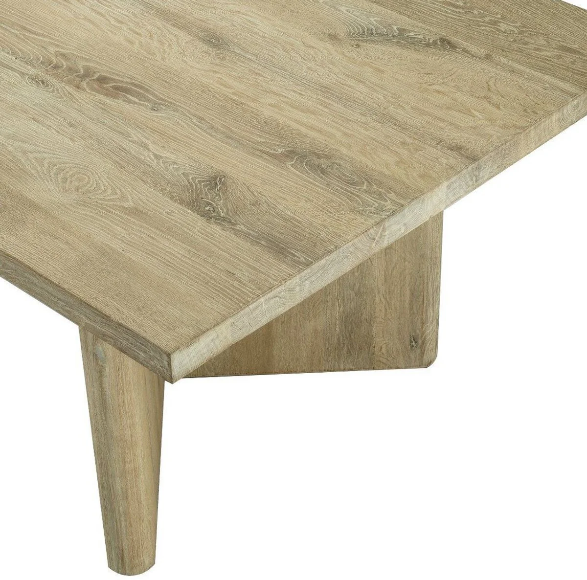 Luxury solid wood dining table natural colors 280 x 110.5 x H. 76 cm - Rectangular oak wood kitchen table - Luxury solid wood dining room furniture