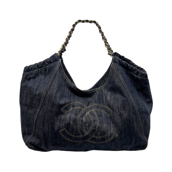 YSL Large Capacity Denim Tote Bag - Top Club