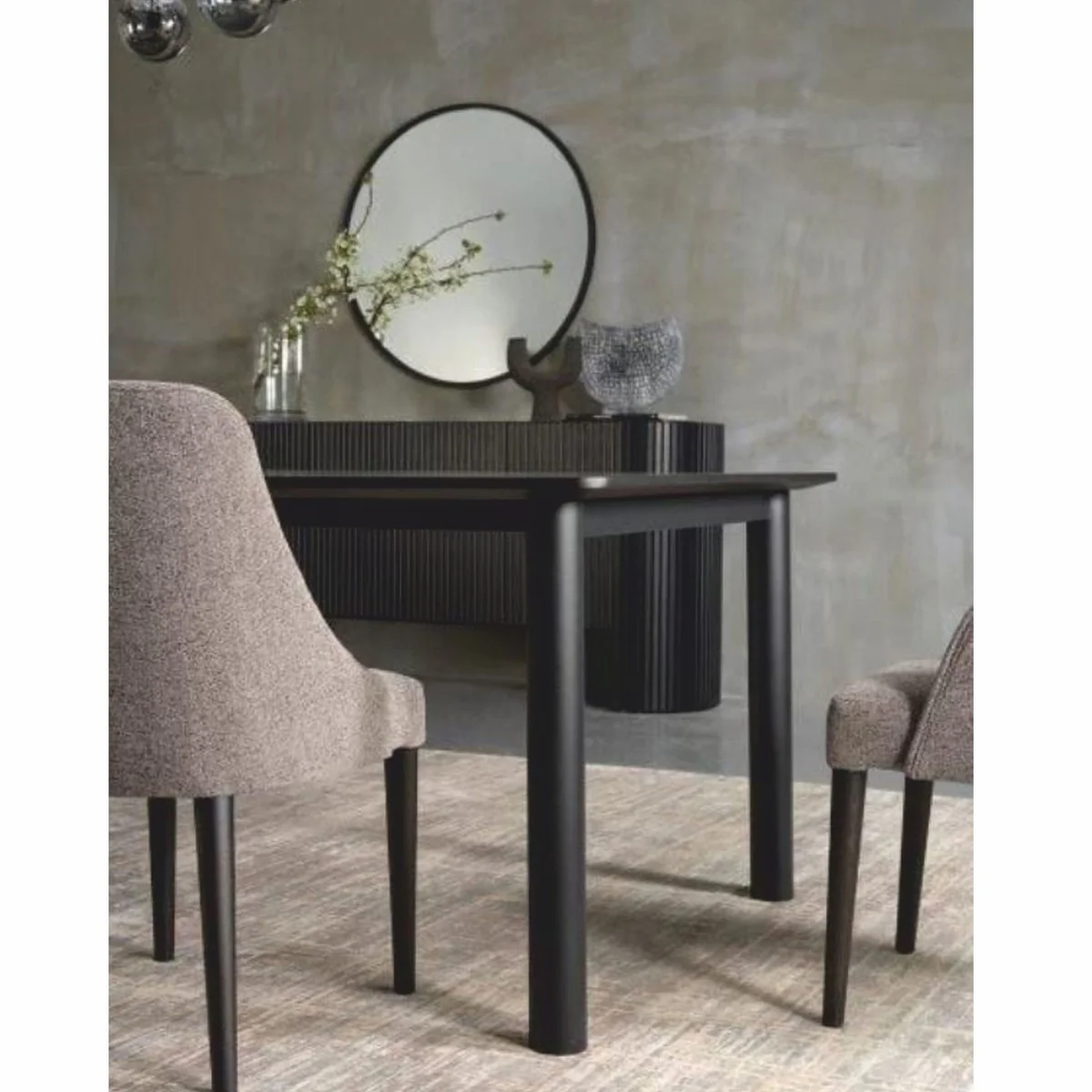 Luxury dining table black 300 cm - luxury dining room furniture