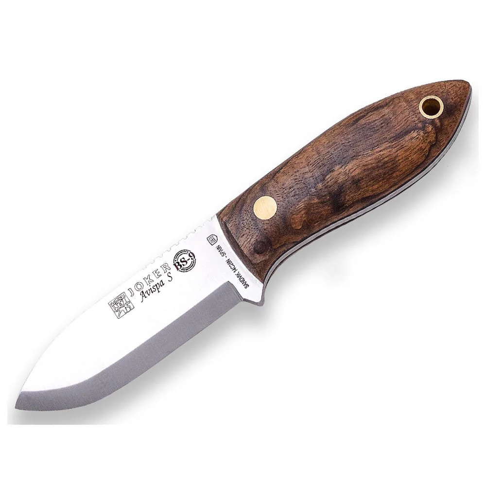 Joker Halsmesser Avispa Scandi Nogal - Cuchillo Buschcraft cuello