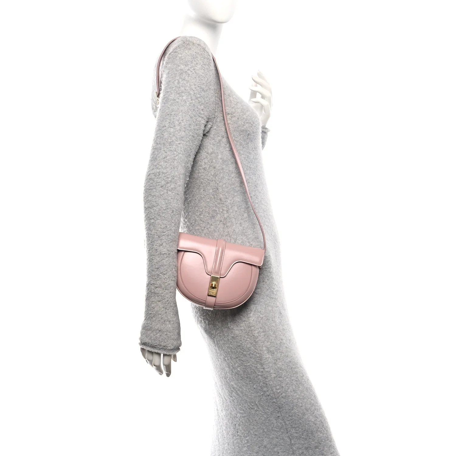 Satinated Calfskin Besace Small 16 Vintage Pink