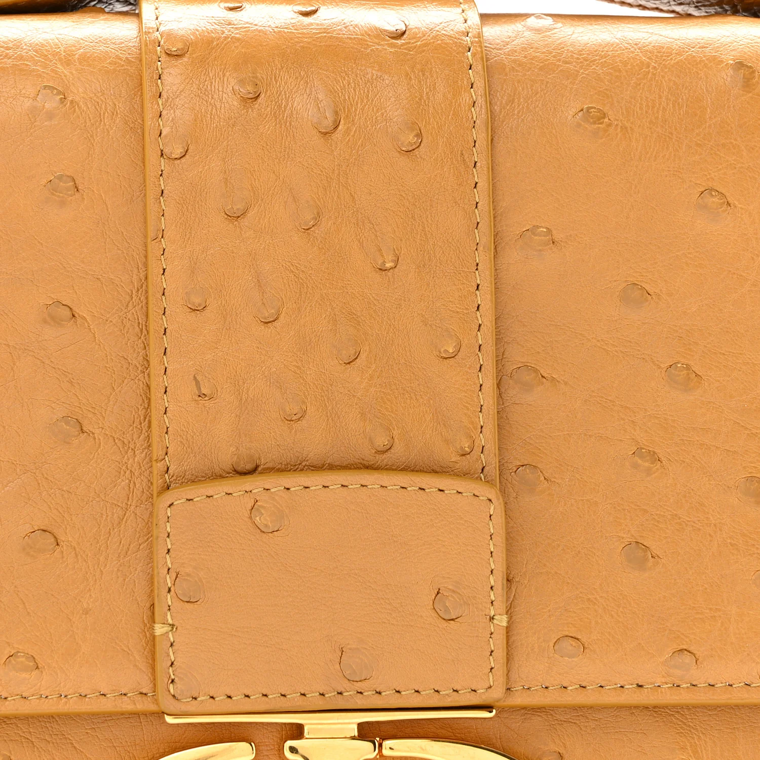 Ostrich 30 Montaigne Flap Bag Brown - Top Club