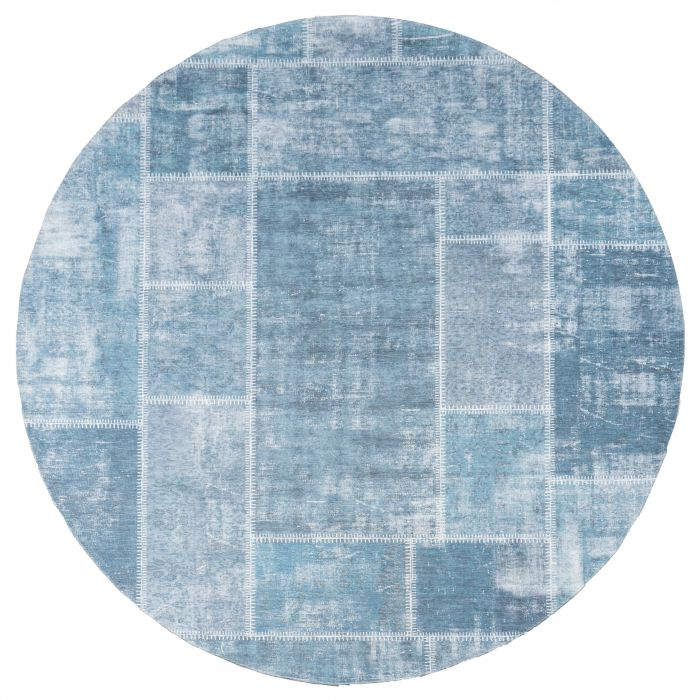 Karpet Mijnen Grijs/Blauw ø120 cm