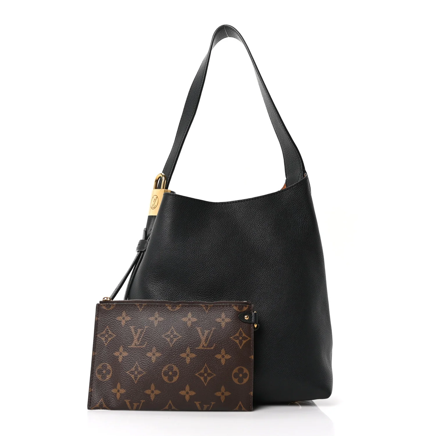 Grained Calfskin Low Key Hobo PM Black - Top Club
