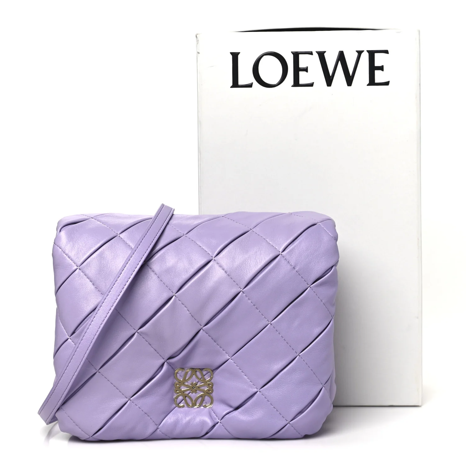 Lambskin Pleated Goya Puffer Bag Light Mauve - Top Club