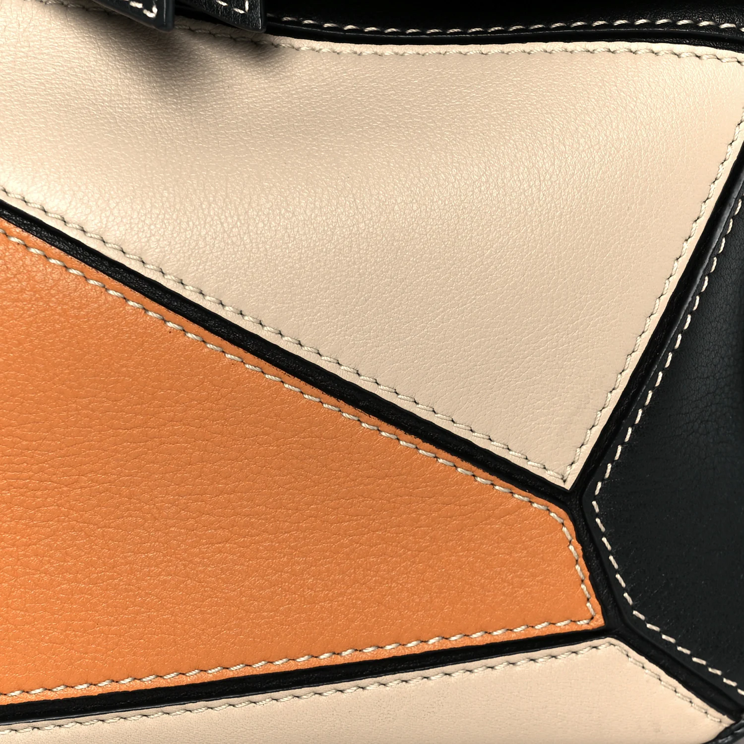 Calfskin Small Puzzle Bag Amber Light Oat Black - Top Club
