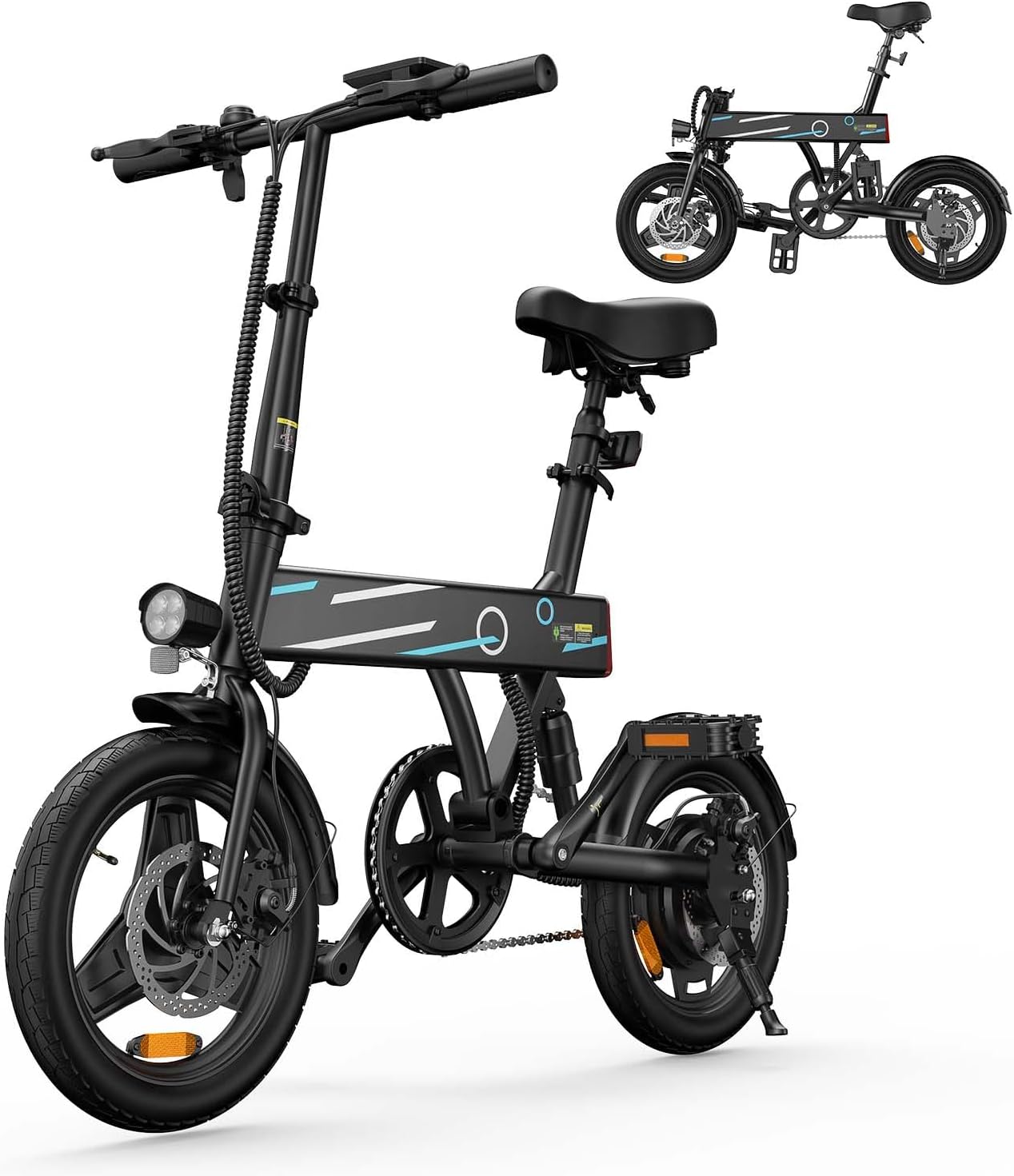 Finbike U1/EB1 Bici Elettrica Pieghevole, 14