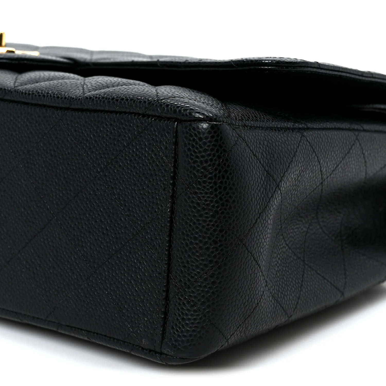 Caviar Quilted Maxi Double Flap Black - Top Club