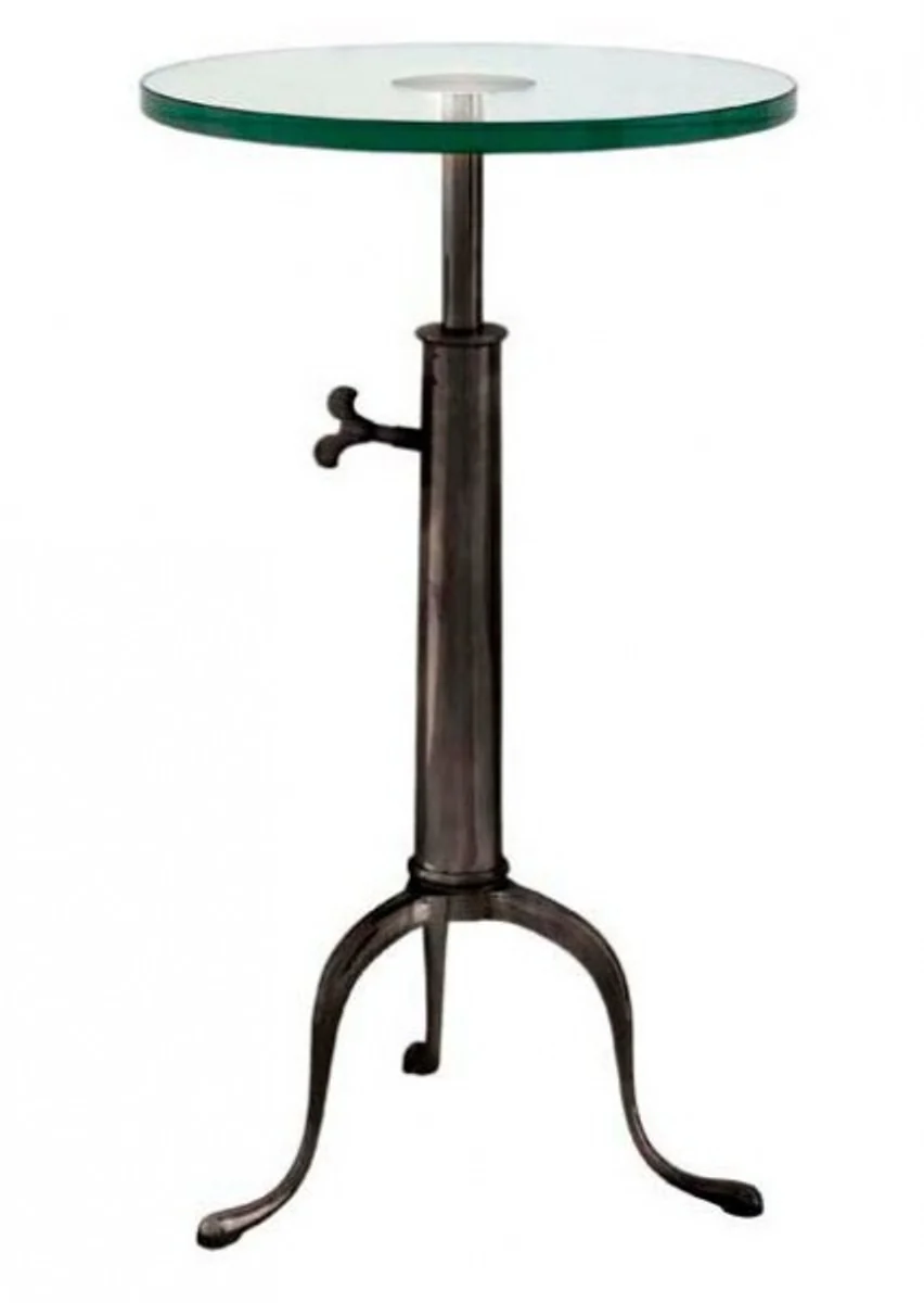 Designer luxury industrial design side table height adjustable bronze color height: 63 - 76 cm, diameter 40 cm - stainless steel table - telephone table industrial design - luxury quality