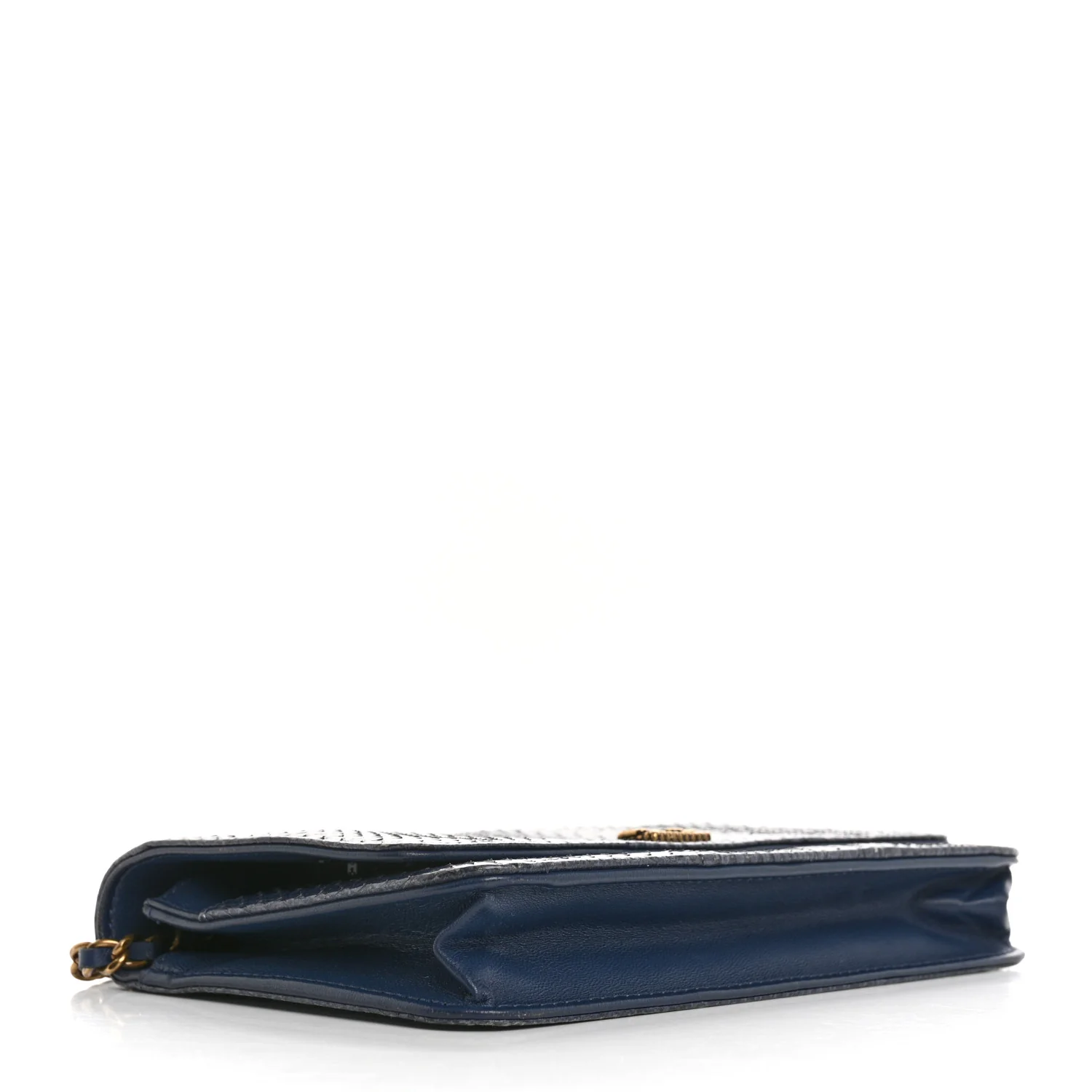 Snakeskin Wallet On Chain WOC Blue - Top Club