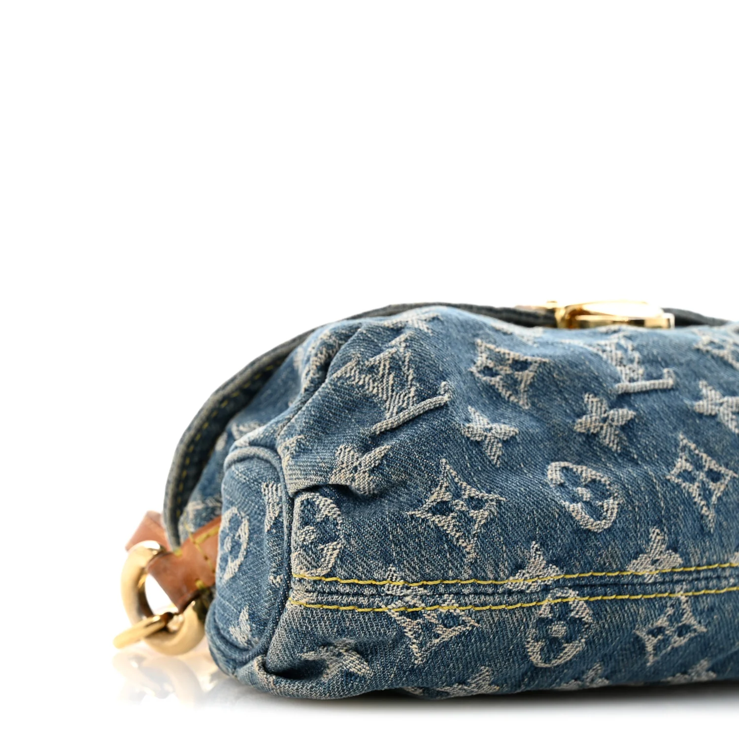 Monogram Denim Mini Pleaty Blue - Top Club
