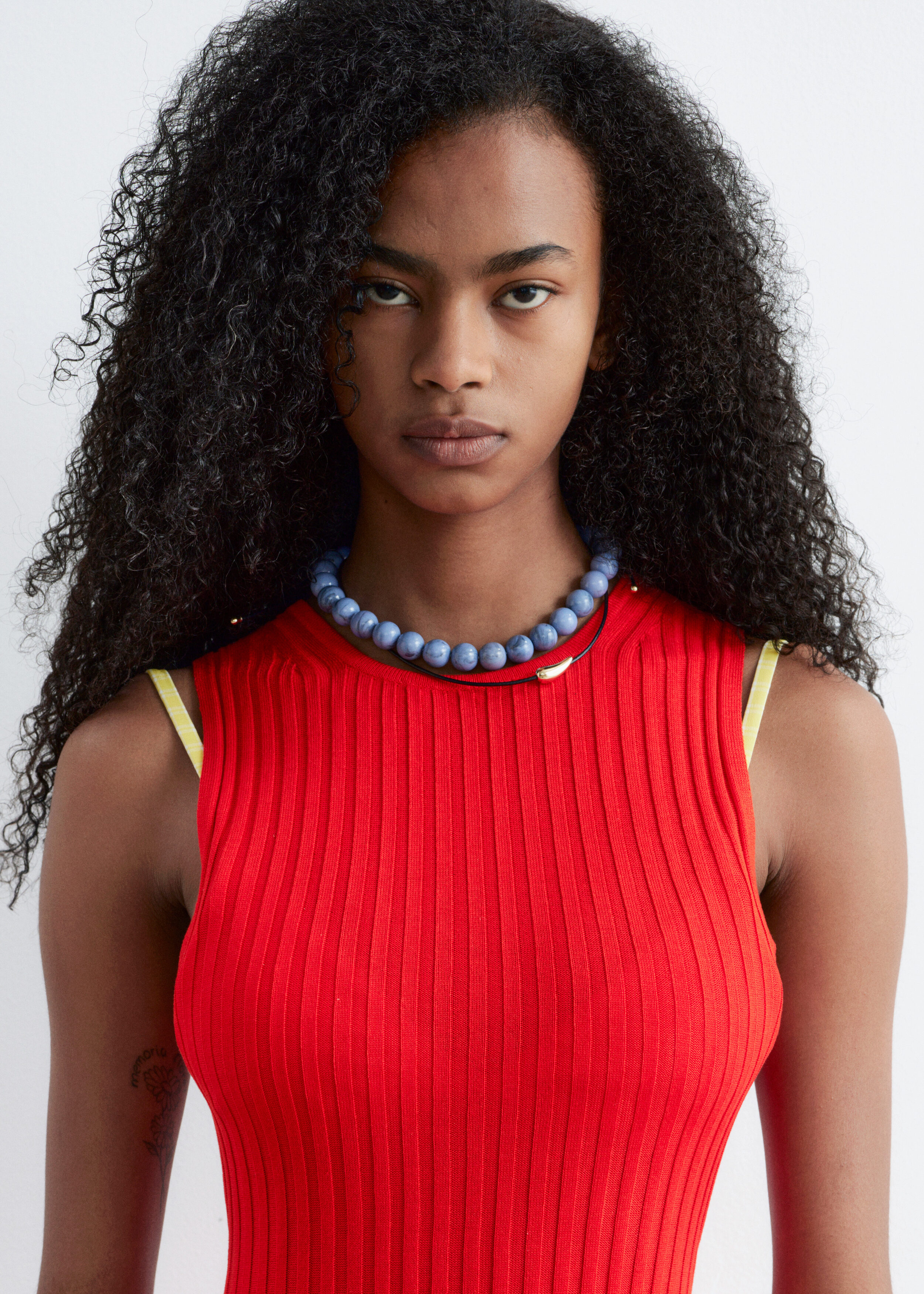 & Other Stories RIBBED MIDI DRESS
