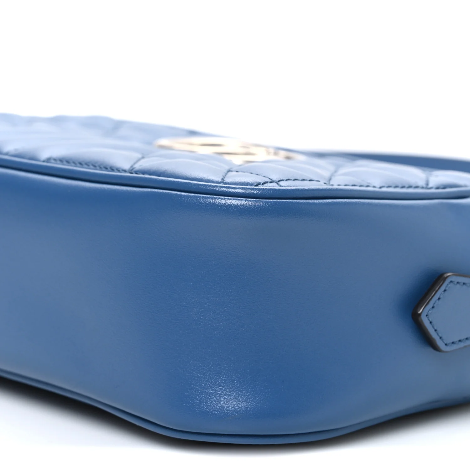 Calfskin Matelasse Aria Small GG Marmont Chain Shoulder Bag Clear Blue - Top Club
