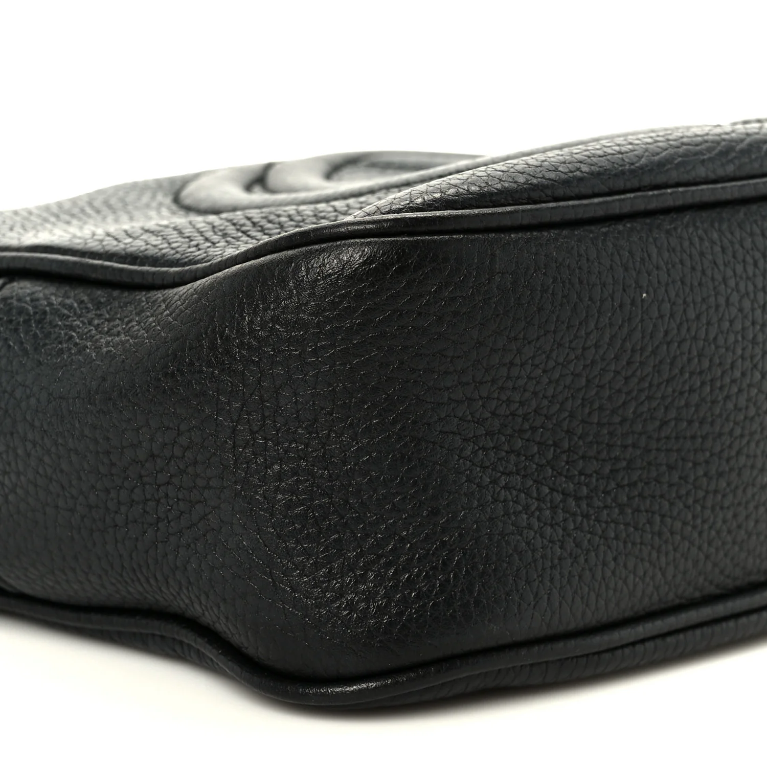 Pebbled Calfskin Small Soho Disco Bag Black - Top Club