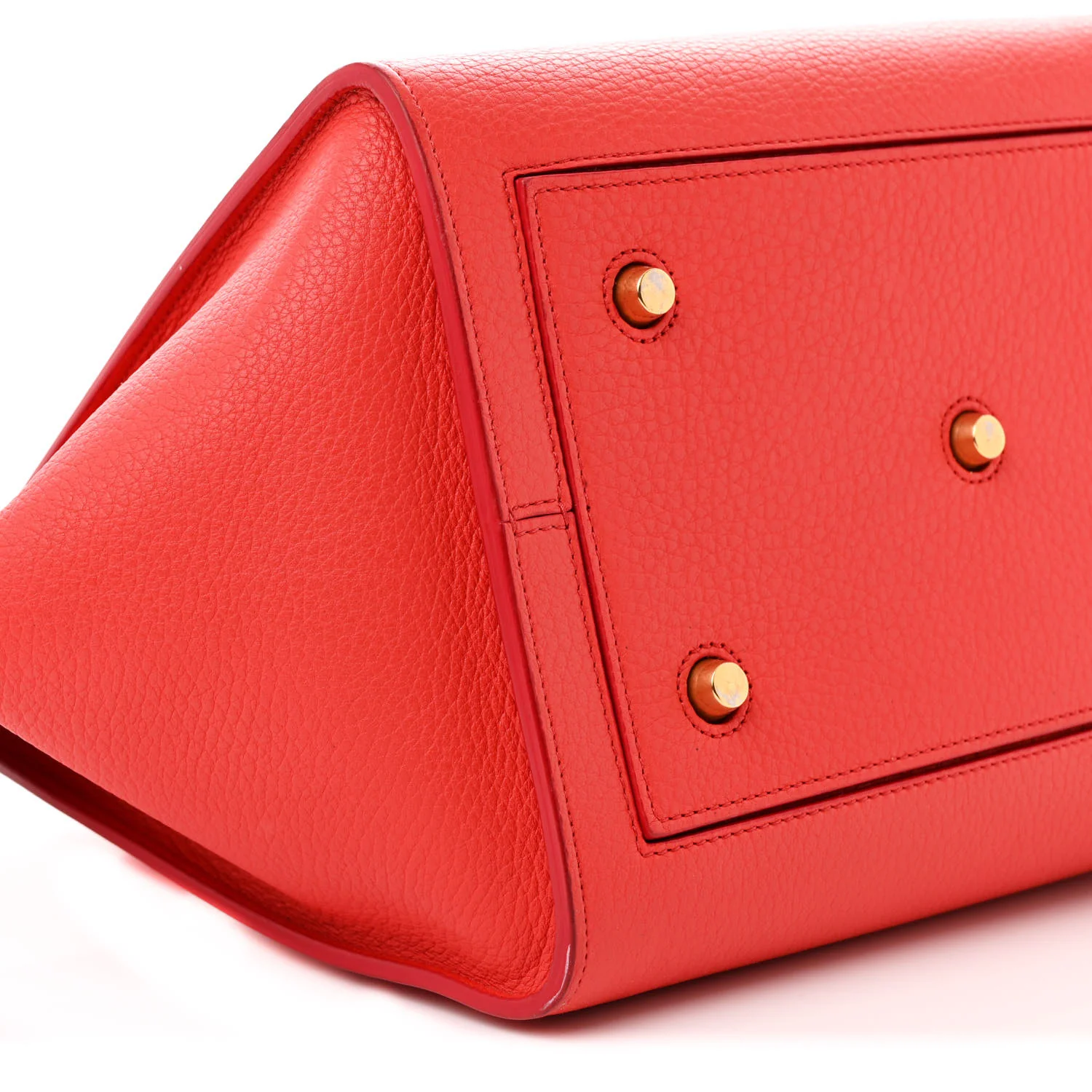 Crisped Calfskin Small Tie Knot Tote Vermillion - Top Club