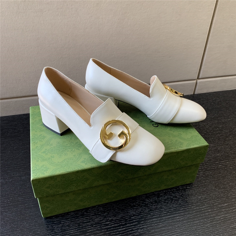 gucci retro fashion round interlocking double G logo shoes - Sneaker Replica Workshop