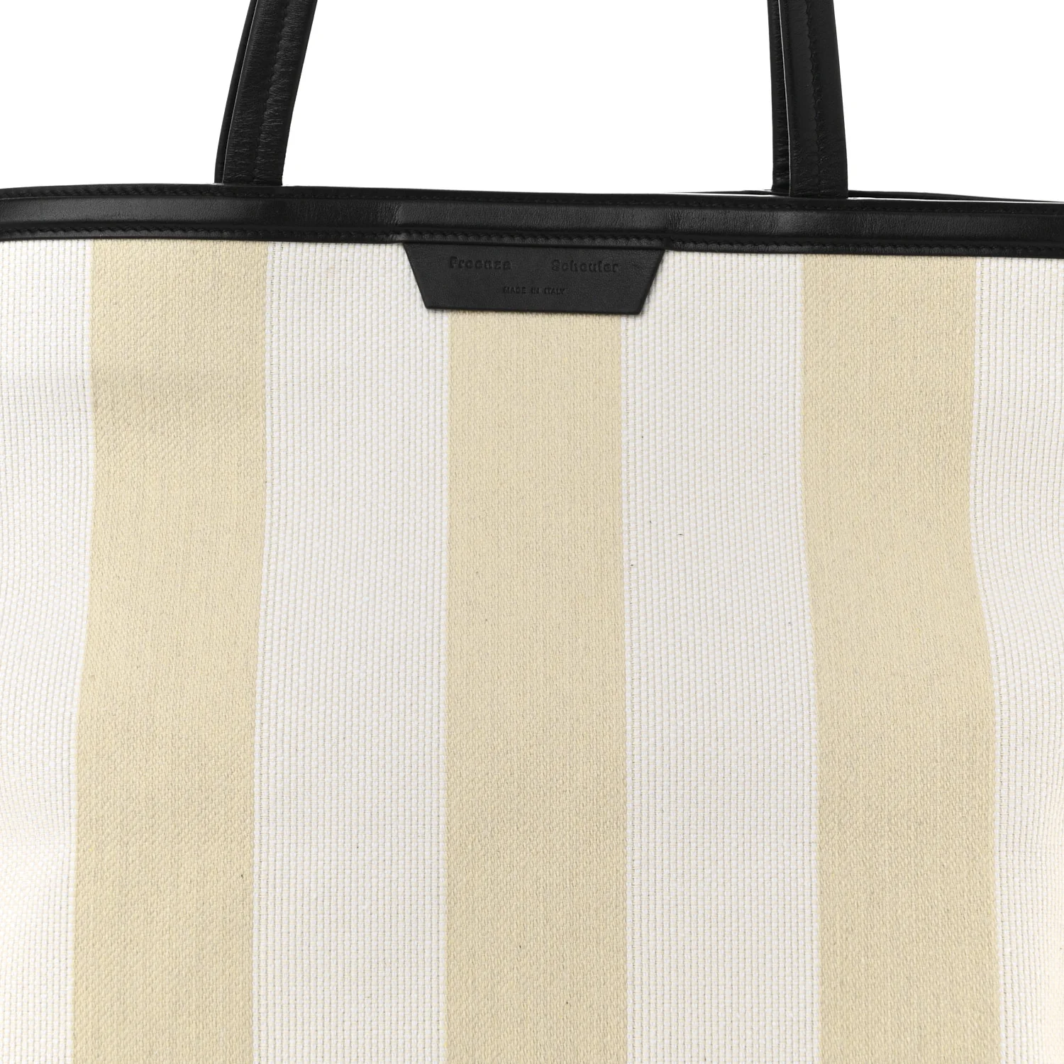 Canvas Striped Days Tote Resin White - Top Club