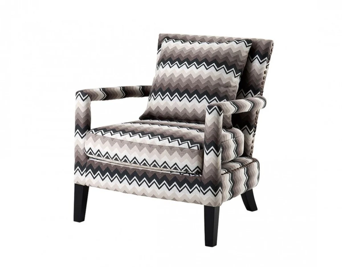 Luxury lounge chair zigzag brown - hotel furniture