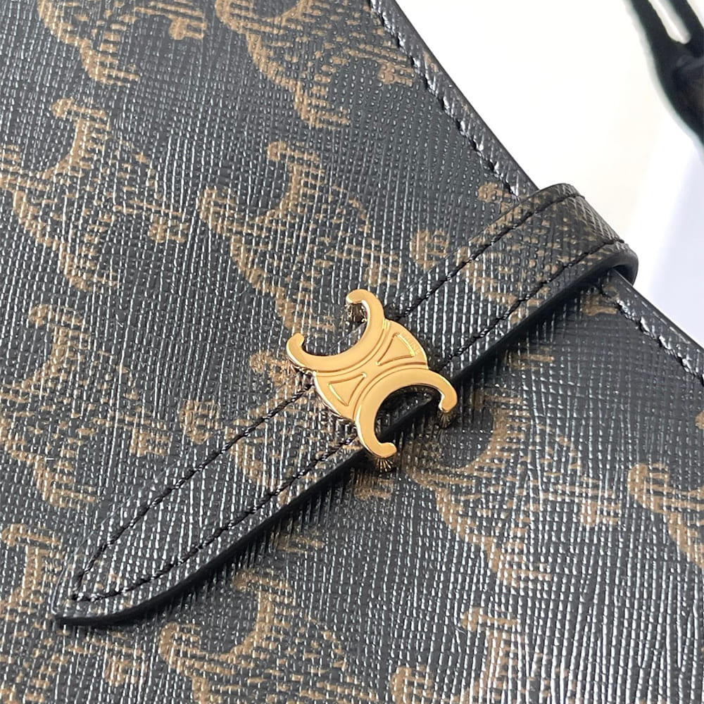 Celine TINA SHOULDER BAG IN Triomphe canvas - Top Club