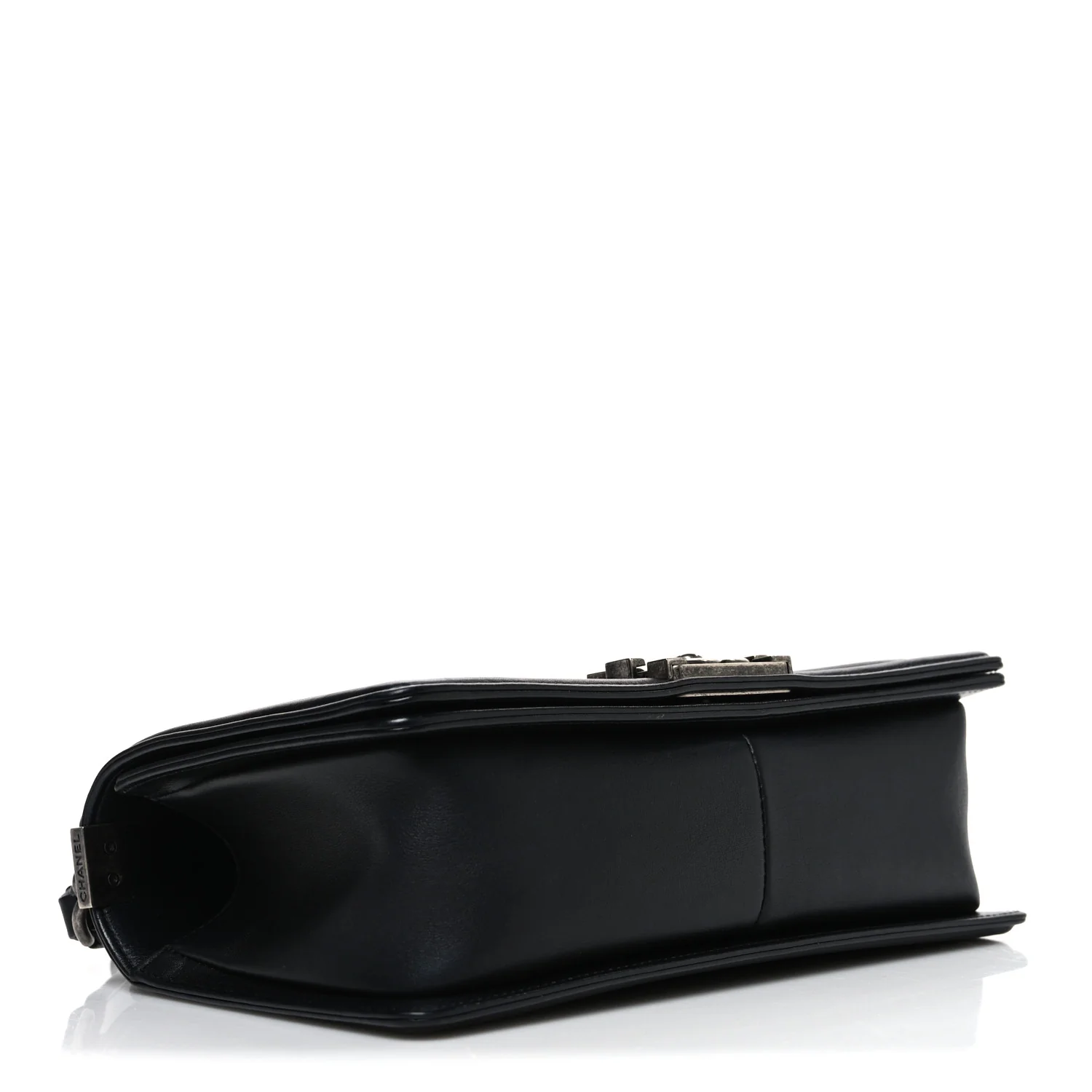 Calfskin Chevron Quilted Medium Boy Flap Black - Top Club