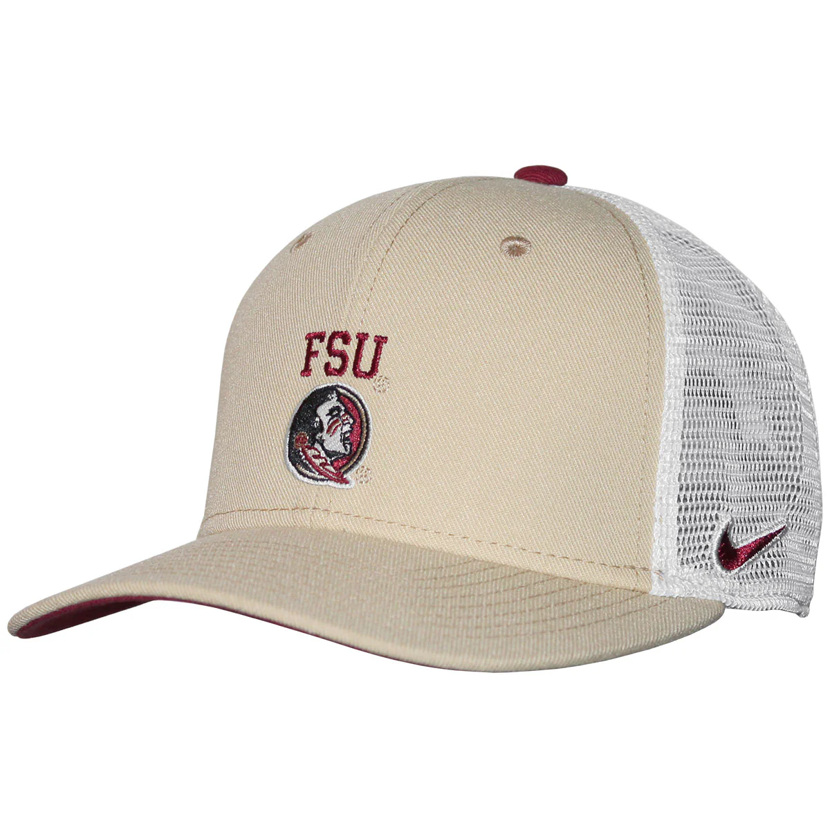 Nike Youth FSU Seminole Logo Adjustable Rise Trucker - Vegas Gold - MoB Apparel