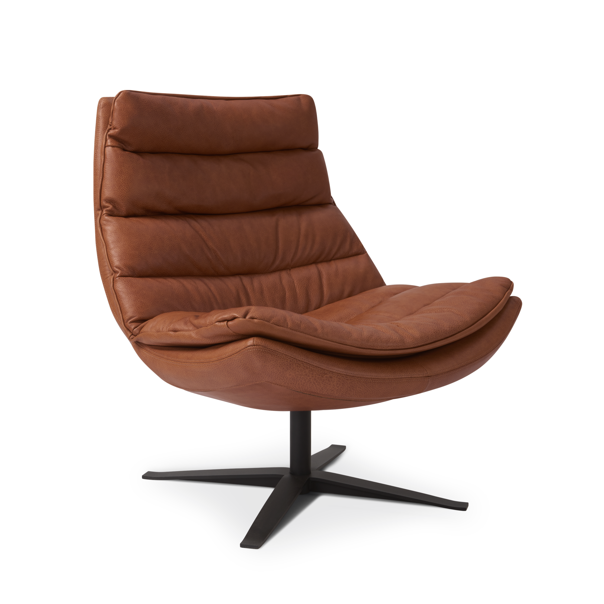Fauteuil Paul leer rebound cognac