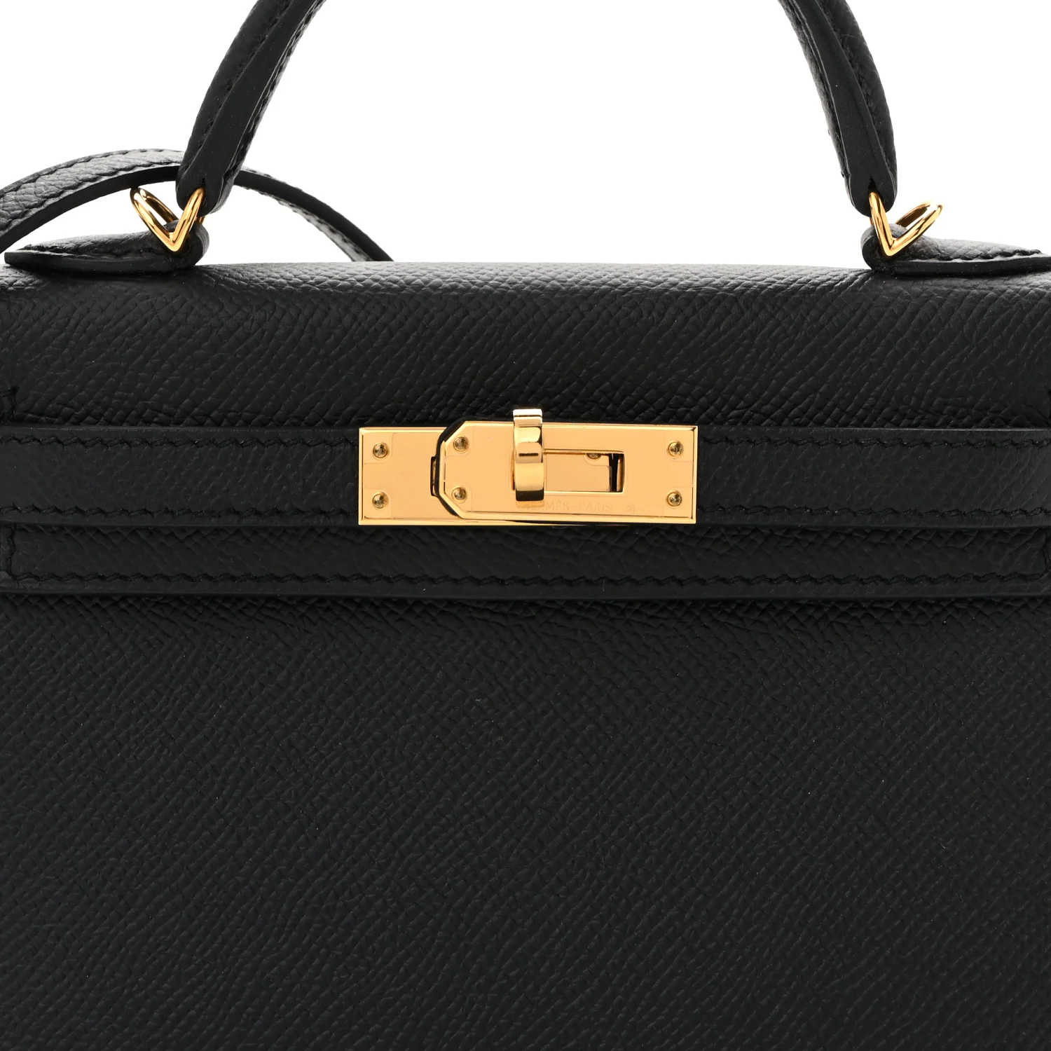 Epsom Mini Kelly Sellier 20 Black - Top Club