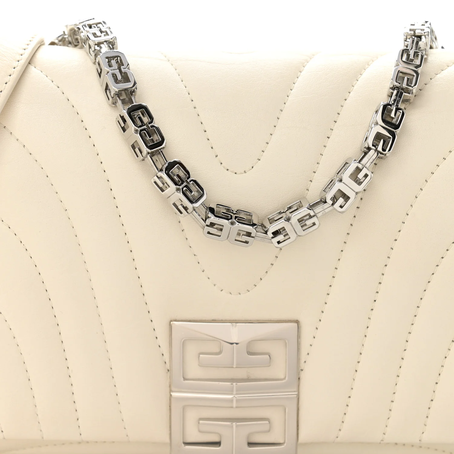 Calfskin Quilted Small 4G Shoulder Bag Ivory - Top Club