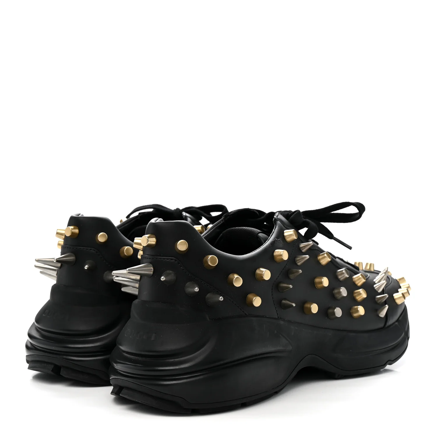 Demetra Spike Studded Mens Rhyton Sneakers 10 Black - Top Club